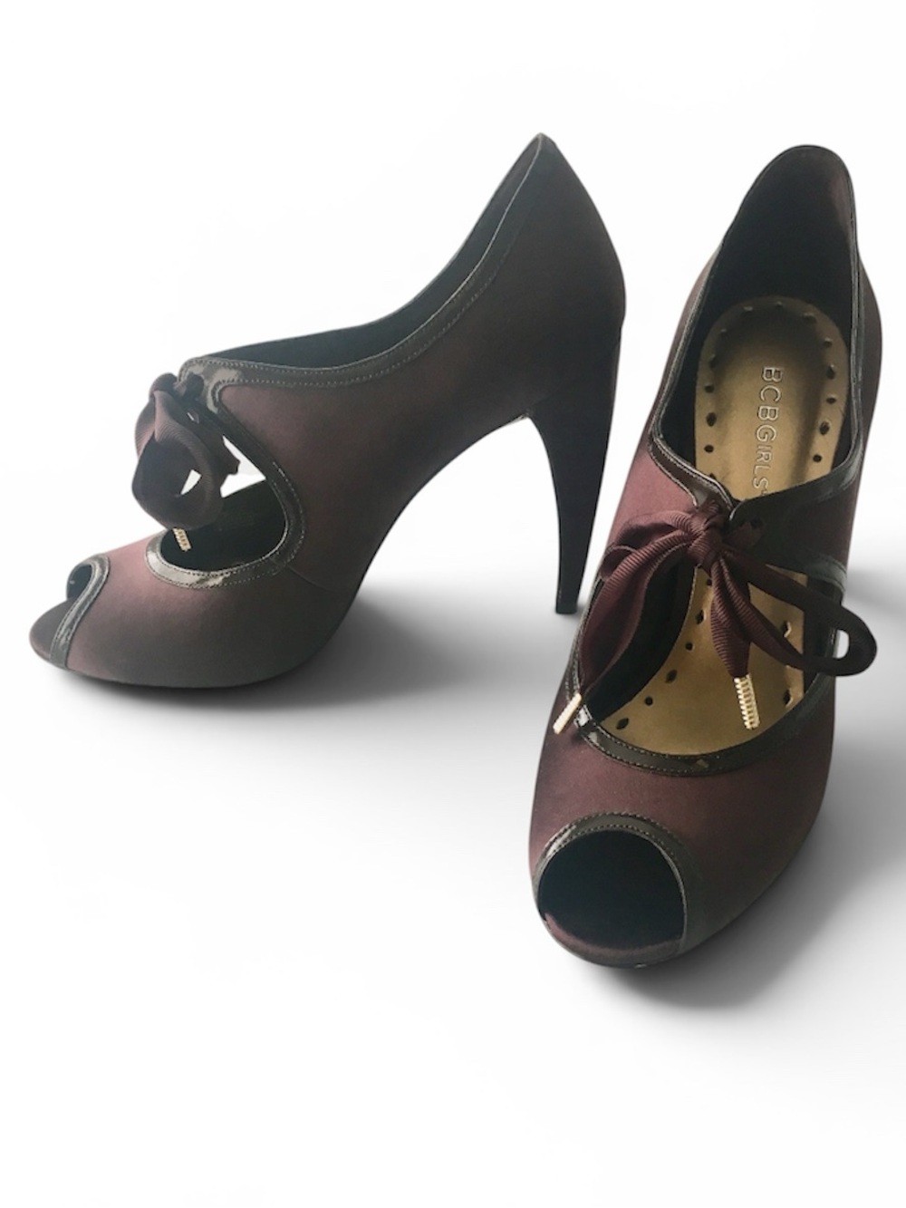 BCBGirls Satin Heels, Sz 8.5